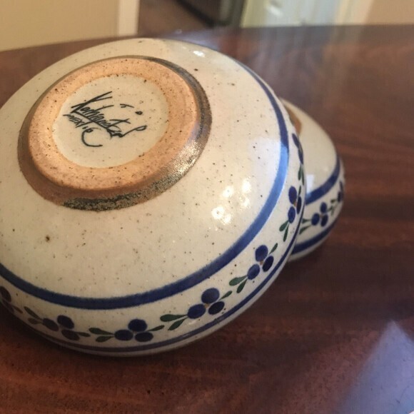 Vintage Xochiquetzal Tonala‎ Mexican Pottery 6" Bowls Signed Teresa Duran - Picture 5 of 6